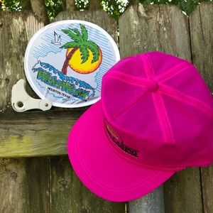 Vintage Crown Casino Hat Cap SnapBack hothot pink